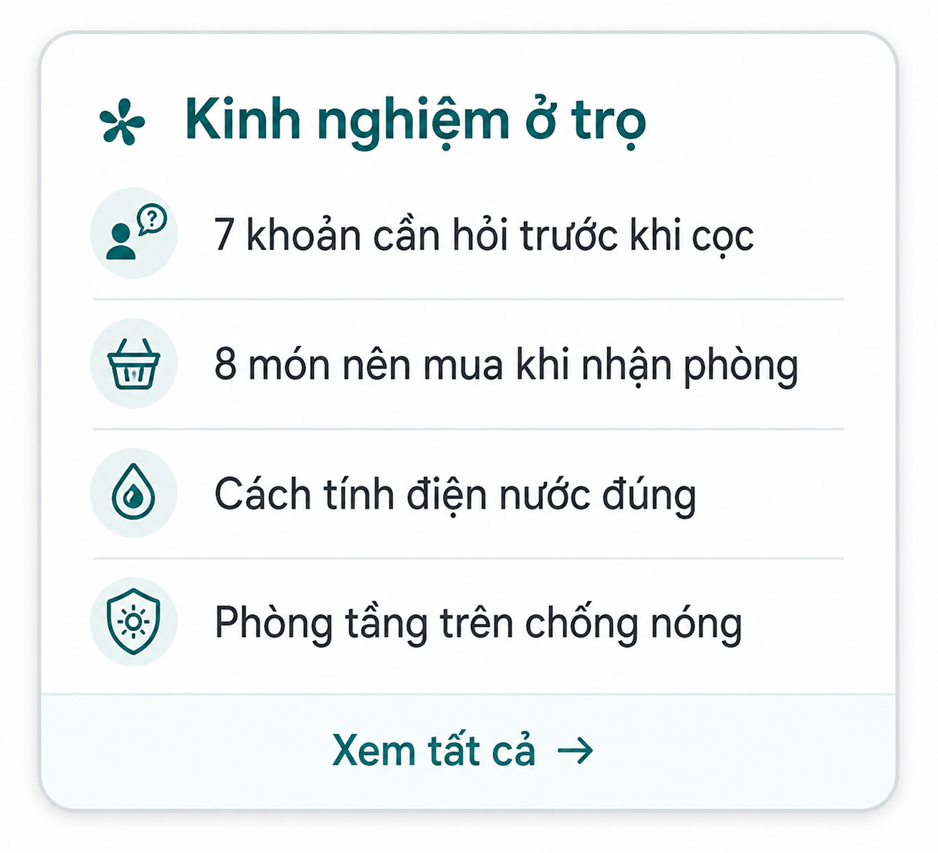 Kinh nghiệm ở trọ